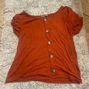 faux button up blouse